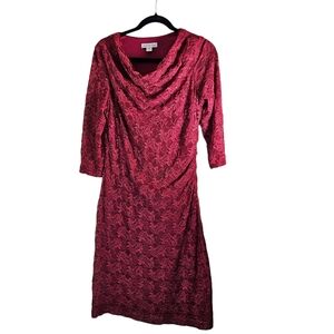 Coldwater Creek red lacy sheath dress size 12